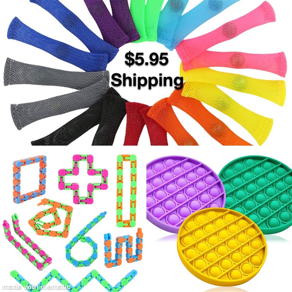 7 Piece Gift Pack Fidget Toys Stress Reliever